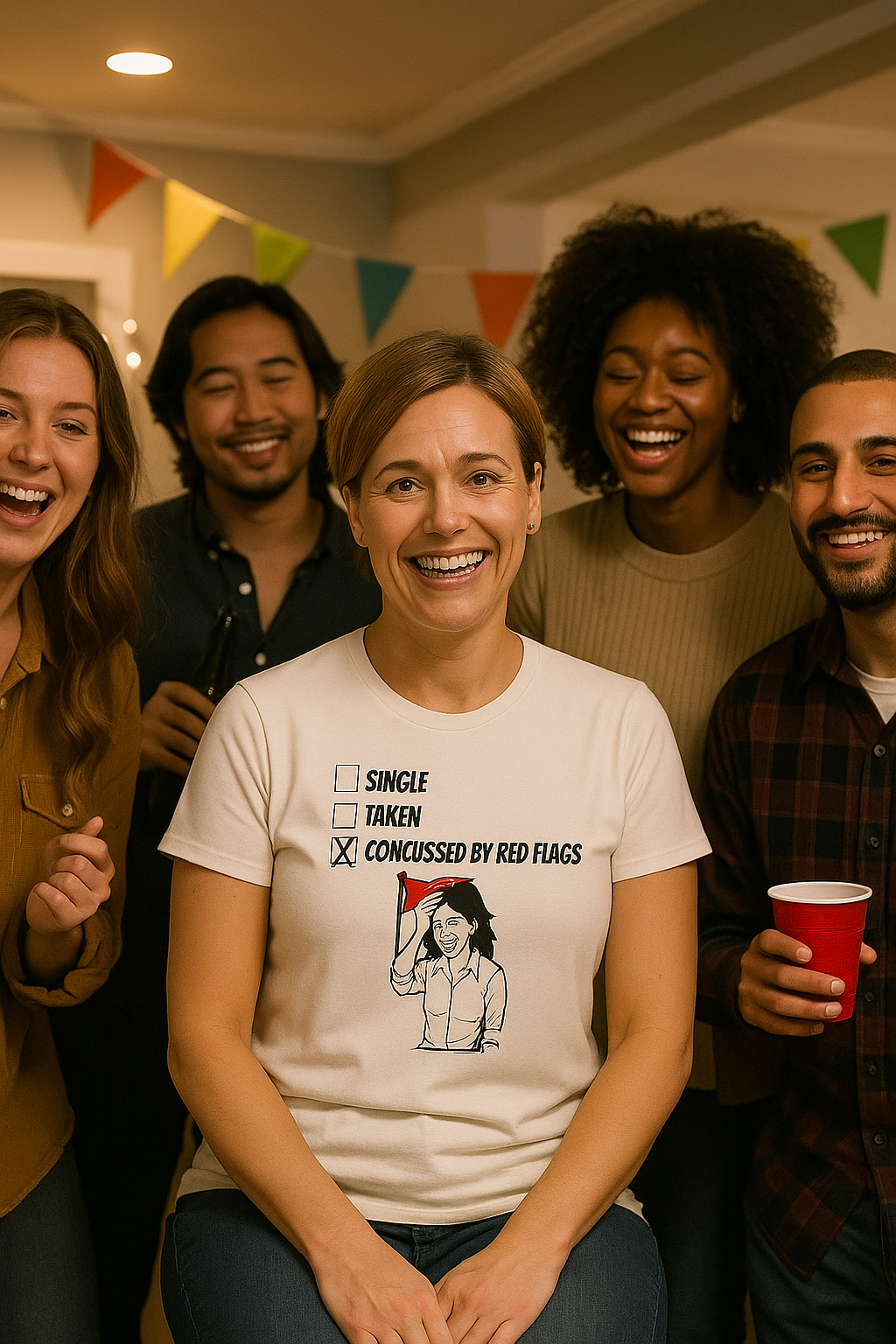 Women's Tee, Concussed By Red Flags